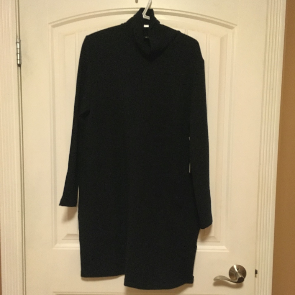 MPG turtleneck long sleeve dress with POCKETS!